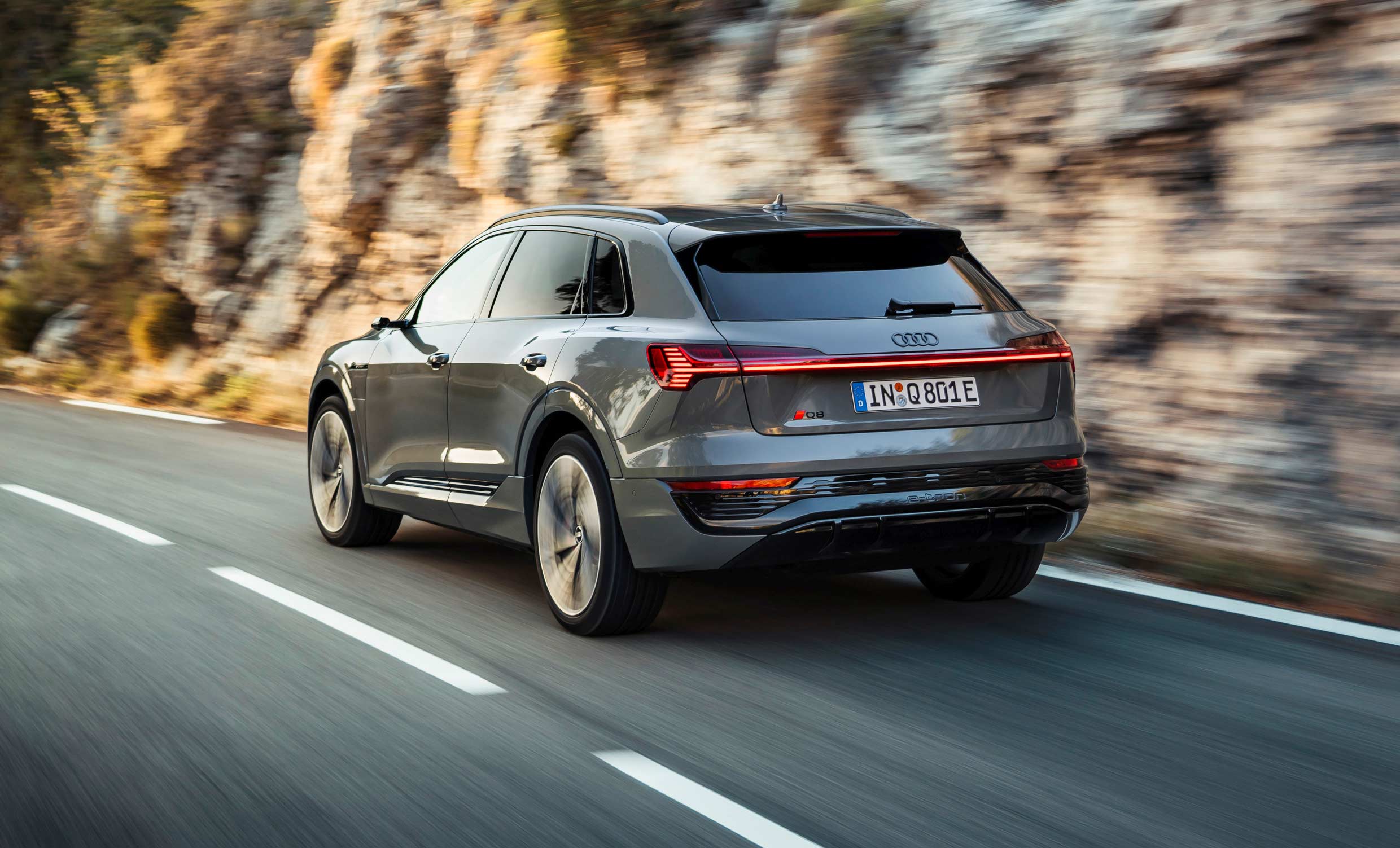 Audi Q8, vista posteriore