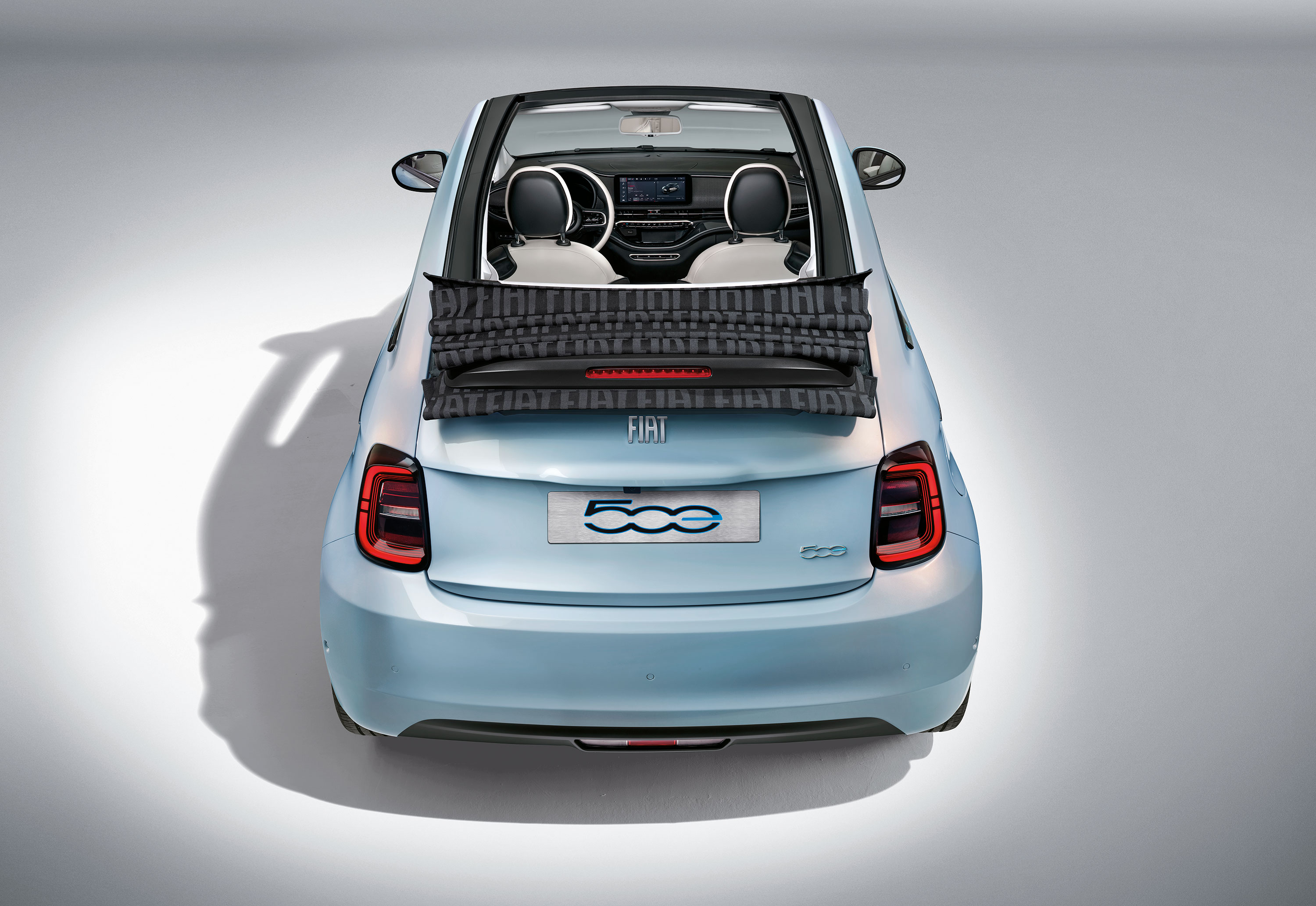 Fiat 500e, vista posteriore